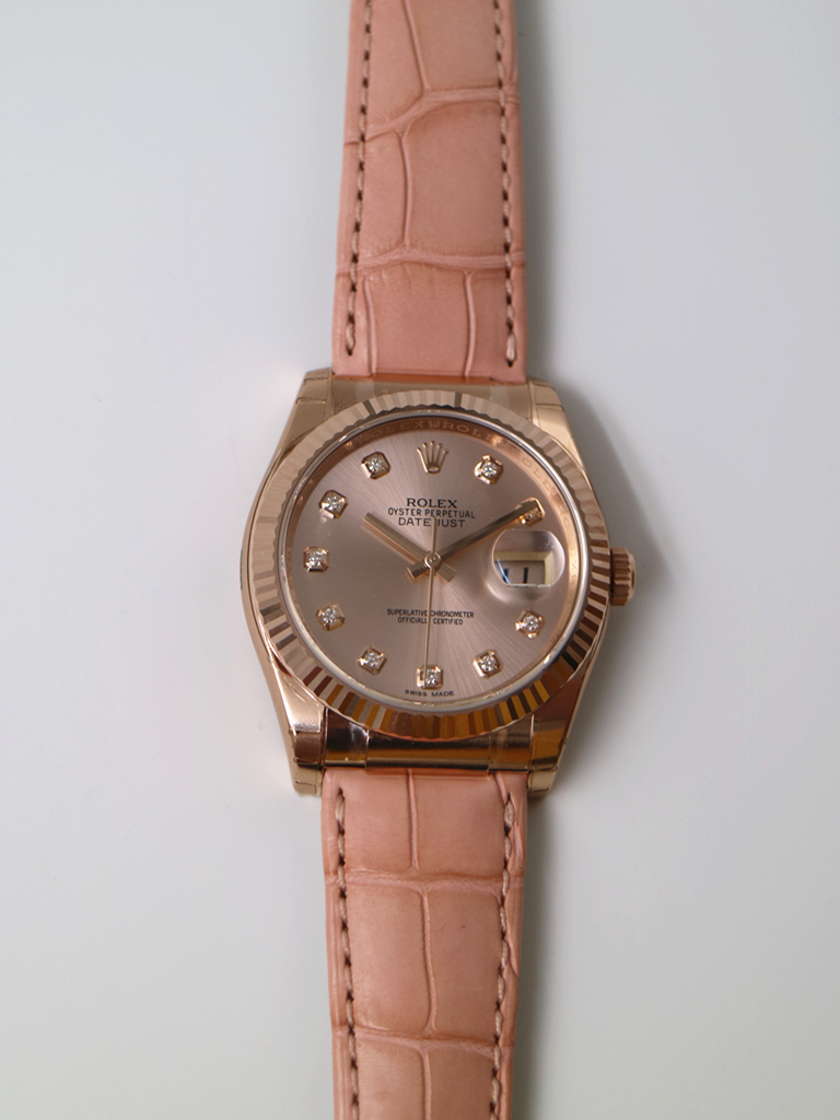 品牌 rolex 产品编号 系列 datejust 型号 116135 物料 18k玫瑰金